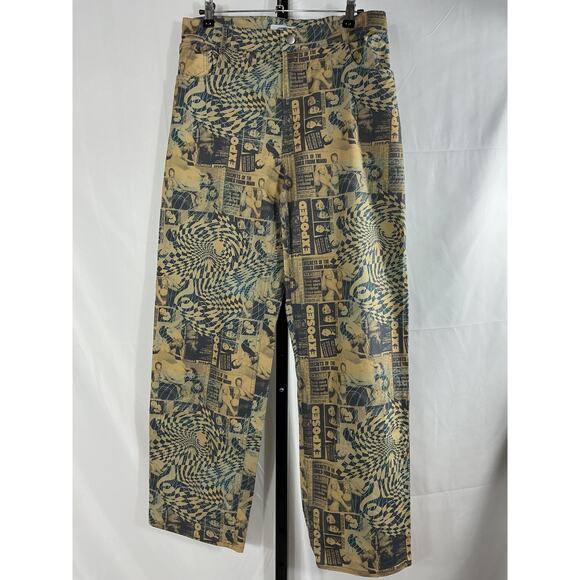 Miaou 'Fargo' Beige Cotton Pants Size L - Picture 2 of 4